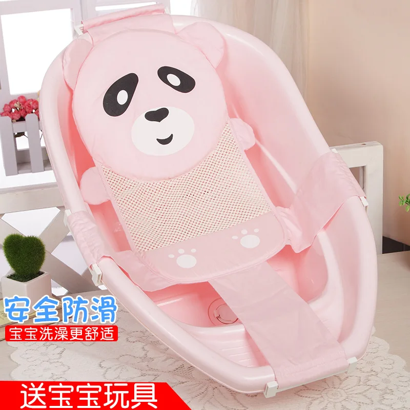 

New Style Item Infant Net Cross Anti-slip Baby Bath String Bag Newborns mu yu chuang Tub Bath Rack Fashion