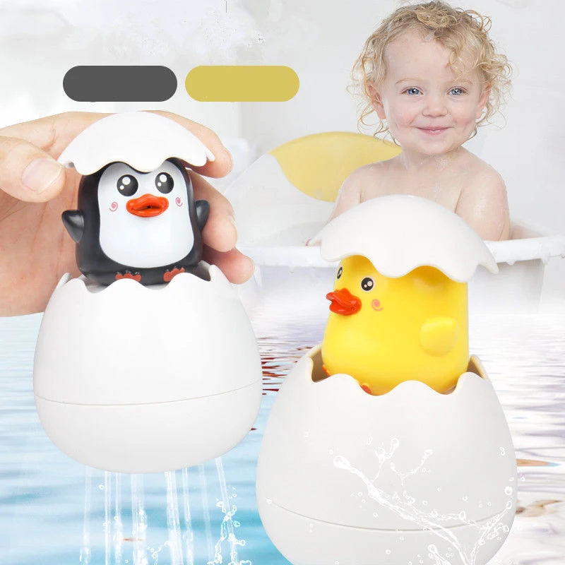Детские игрушки для детей, игрушки для душа, забавная игрушка для купания, детский мультяшный милый утиный Пингвин, яйцо, спрей для воды, спринклер, кукла