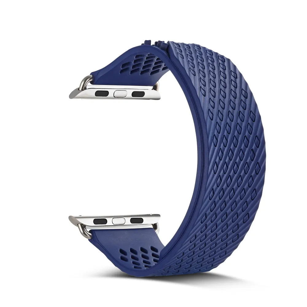 Силиконовые браслеты для часов для apple watch спортивный ремешок 42/44 мм/40 38 мм плетеные браслеты ремешок для наручных часов iwatch серия 5 4, версия 1, 2, 3, ремешок из нержавеющей стали пряжки, никогда не ржавеет дизайн