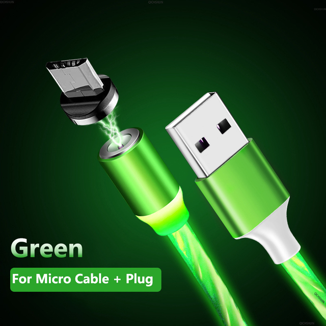 Light Rotate Magnetic Cable Type C Micro USB 360° For Xiaomi 11T 11 Pro Ultra 10 9 Poco F2 pro F3 M3 X3 Moto G60 Edge 20
