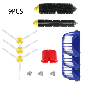 

9pcs Filter Main Side Brush Cleaning Brushes For IROBOT 500 600 SERIES AEROVAC FILTER 528 536 551 552 Vacuum Cleaner New Filters