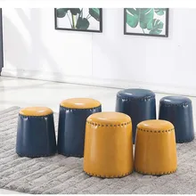 40 см кожаный круглый табурет модные креативные кофейные табуреты домашний диван стул секс табуреты для ног спальня скамейка туалетный стул
