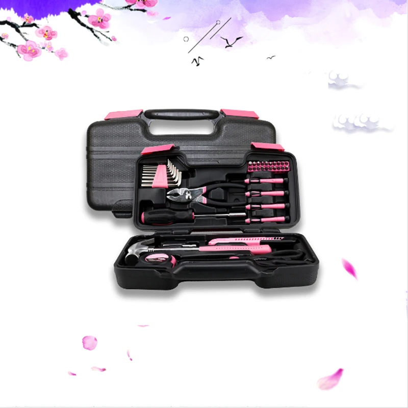 

40 in 1 of multifunctional household maintenance tools DIY women's manual maintenance tools decoration tools Vehicle tools