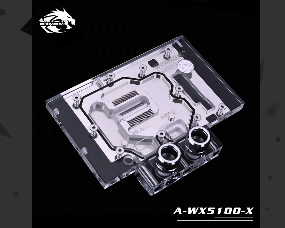 Bykski A-WX5100-X, полное покрытие видеокарты водяного охлаждения блок, RBW системы освещения, для AMD Radeon Pro WX 5100 8 Гб