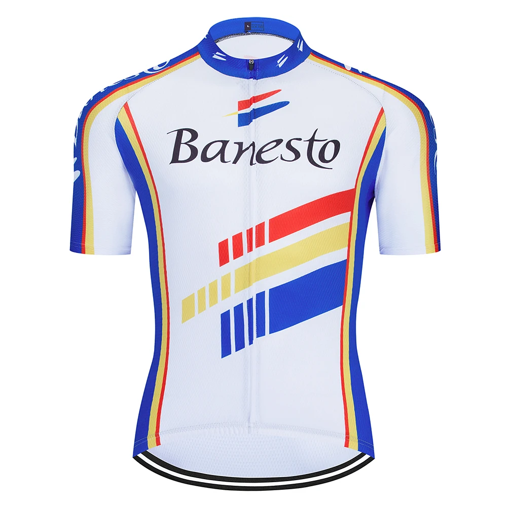 Camiseta de Ciclismo del equipo Pro Banesto hombre, Maillot deportivo, transpirable, Retro, para verano, 2020 -