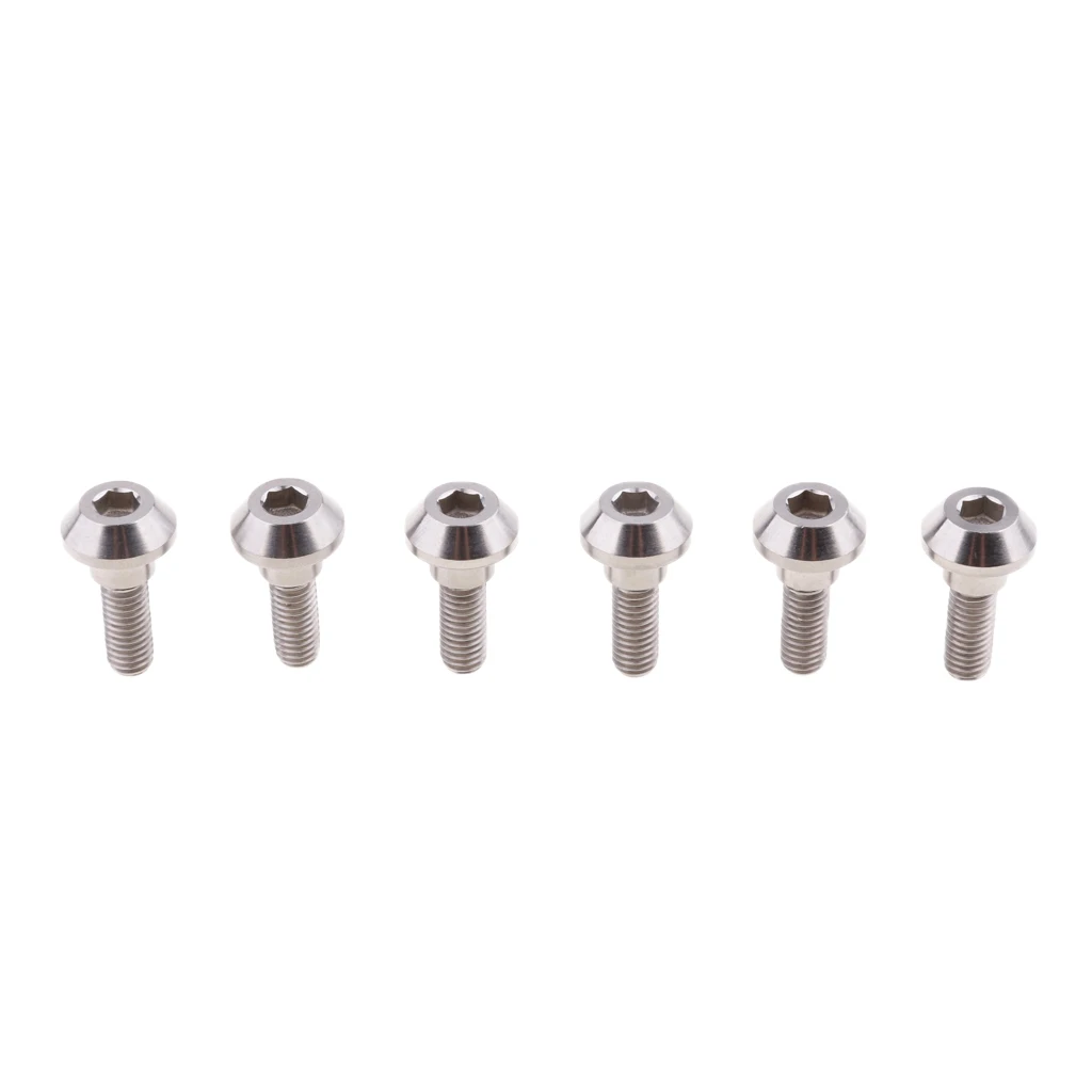 Серебристые болты ротора дискового тормоза M6x20mm из титана/Ti для Suzuki GSXR Yamaha R6 R1 6