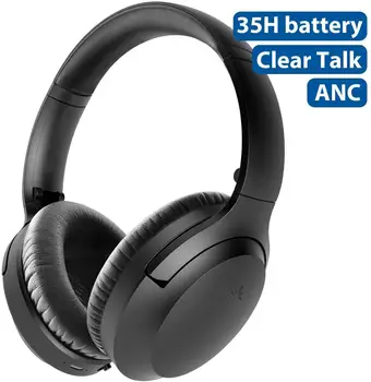 

Avantree Aria Bluetooth Active Noise Cancelling Headphones with Boom Mic for PC Computer Phone Call, Good Sound Headphones