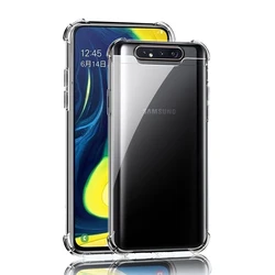 Premium Transparent Soft Silicone Shockproof Phone Case with Airbag Protection for Samsung A90 5G (Clear)