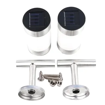 

Outdoor Solar Powered LED Wall Light Waterproof Stainless Steel Wall Lamp Path Landscape Mount Garden Fence Light Lamp NEW Oc8