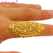 Adixyn полое широкое золотистое кольцо Модные нежные свадебные украшения для женщин/девочек африканские/эфиопские/арабские украшения N09161