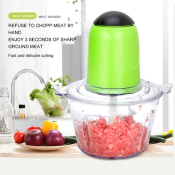 

Kitchen 2L Meat Grinder Electric Mutifunction Food Processor Chopper Stainless Steel Blade Vegetable Chopper Blender Mincer