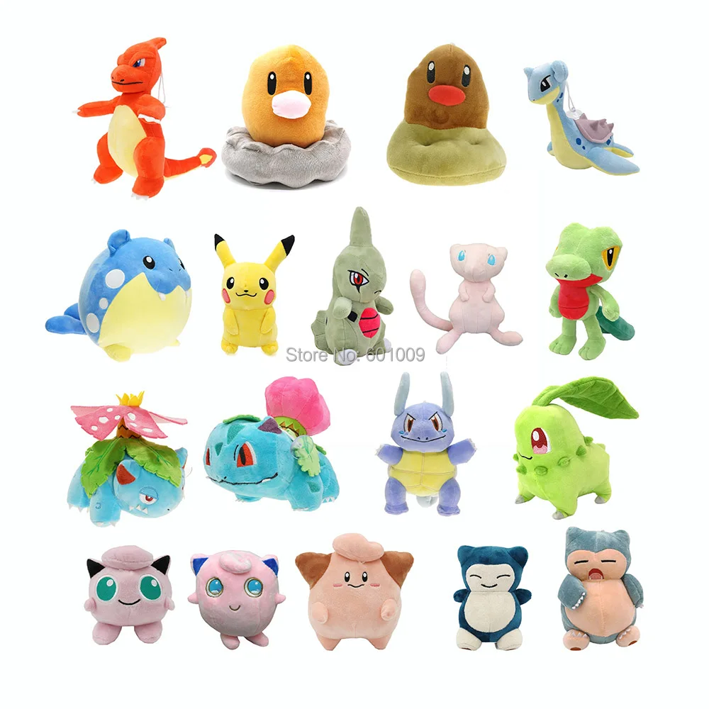 10 шт. Lapras Gengar Mew Snorlax Treecko Growlithe Larvitar Ivysaur Meowth Charmeleon Venusaur Chikorita Diglett Clefairy Plush | Игрушки и