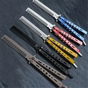 

Retro 5 Color Butterfly Comb Metal Tooth Training Practicing Brush Styling Tool