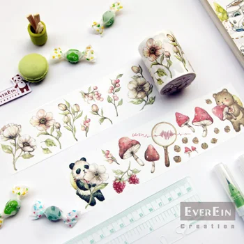 

Lovely Panda Flower Grass Forest Washi Tapes Bullet Journal Masking Tape Adhesive Tape DIY Scrapbooking Washi Stickers