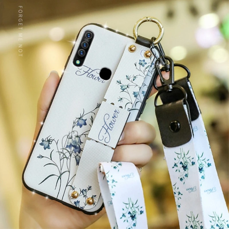 Чехол Teppka для VIVO Y11 Y12 Y15 2019 блестящий ремешок тиснение кронштейн чехол U10 U3X