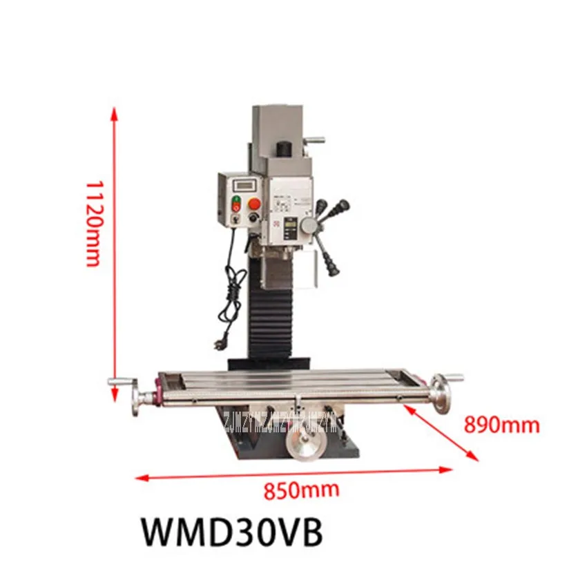 WMD30VB бытовой сверлильный фрезерный станок Многофункциональная Обработка металла фрезерный станок маленькая скамья дрель 110 В/220 В 1,5 кВт