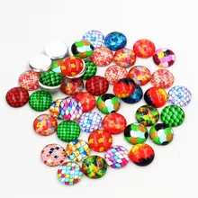 Горячая 50 шт 12 мм микс ручной работы фото стеклянные кабошоны(D5-02