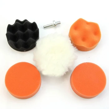 

M10 Thread Polishing Pad Foam+Wool Buffing Waxing 3 Inch Electric drill Replacement