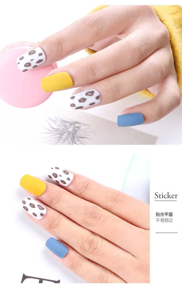 1 sheet/lot Autumn and winter nails leopard stickers three-dimensional Sexy Designs Women Slider Decalsnail decoration nail art