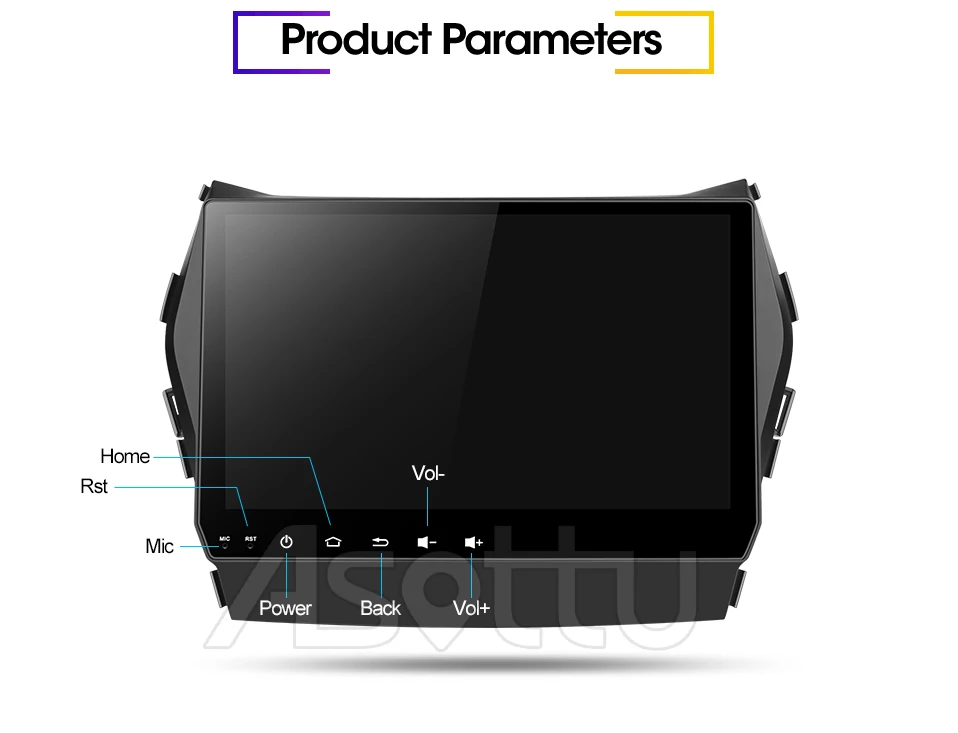 Best Asottu CIX459060 Android PX30  9.0 car dvd gps video radio player 1 din for Hyundai IX45 Santa fe 2013 car navigaton unit 17