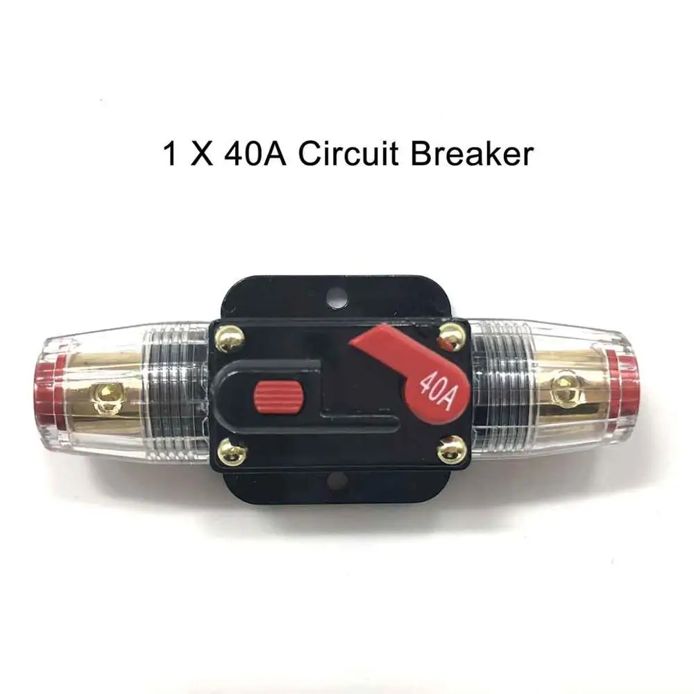 1 PCS DC 12V стерео аудио автоматический выключатель Встроенный предохранитель 30/40/60/80/100AMP для автомобиля, морской, БОСТ, велосипед, RV, и т. д - Цвет: 1 PCS