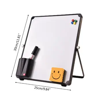 

Erasable Magnetic Whiteboard Desktop Message Board Reusable Stand Mini Easel with/without Clip for School Office
