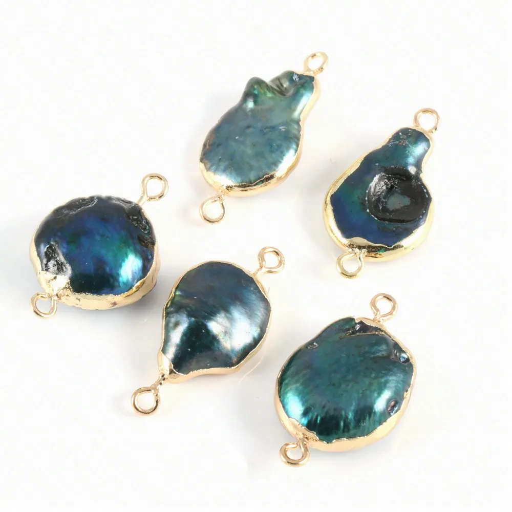 

New Natural Shell Connector Irregular Pearl Shell Connector Charms Pendants For Jewelry Making Supplies Necklace Accessories