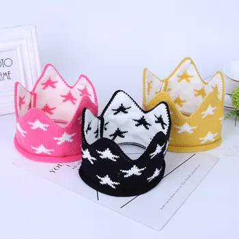 

Baby Hat Empty Top Bonnet For Girls Boy Crown Cap Newborn Photography Props Infant Woolen Beanies Toddler Star Hats 2020 New