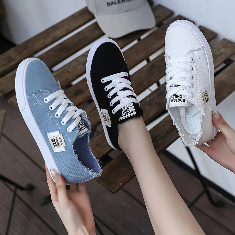 

Shoe Women's 2019 Trendy Shoes White Shoes Women's Summer Korean-style Versatile Students Harajuku Ulzzang Canvas Shoes Sneakers
