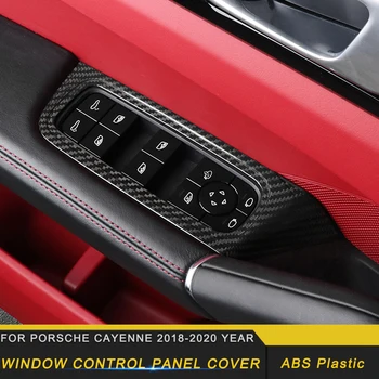 

Car Accessories Window Lift Control Panel Button Frame Trim Sticker Cover Interior Decoration for Porsche Cayenne 2018-2020