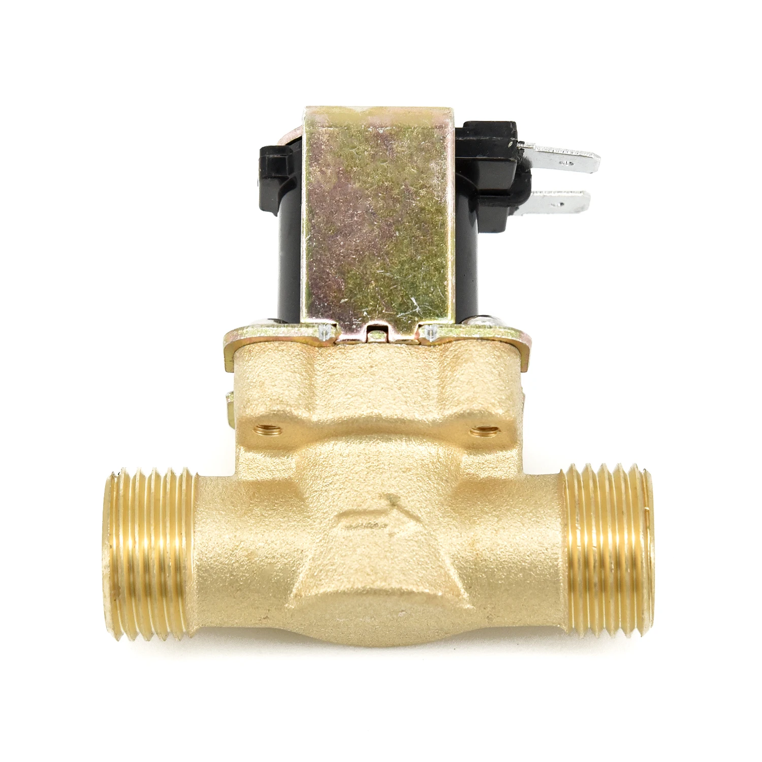 12V DC нормально закрытый электрический Соленоидный клапан медь 6,4X6 см ориентированный