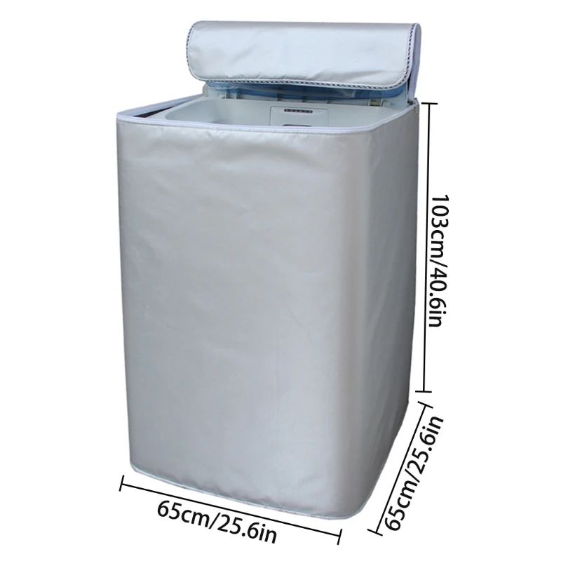 Washing Machine Cover Dryer Cover Polyester Waterproof Sunscreen Dustproof