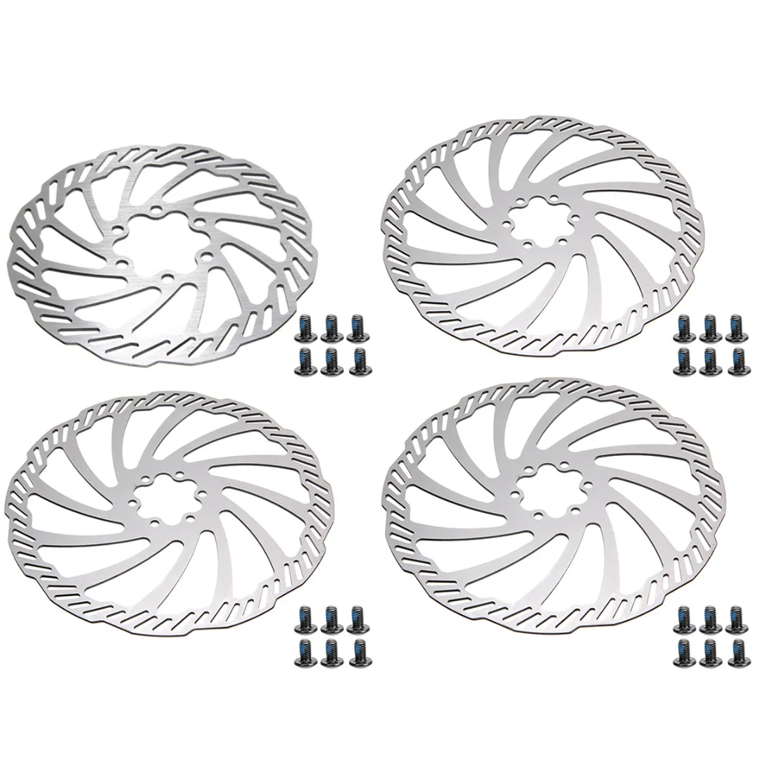 Новое поступление велосипед тормозной ротор 120/140/160/180/203 мм Нержавеющая сталь велосипед дисковые тормозные диски+ 6 болтов для горного велосипеда дорожный велосипед