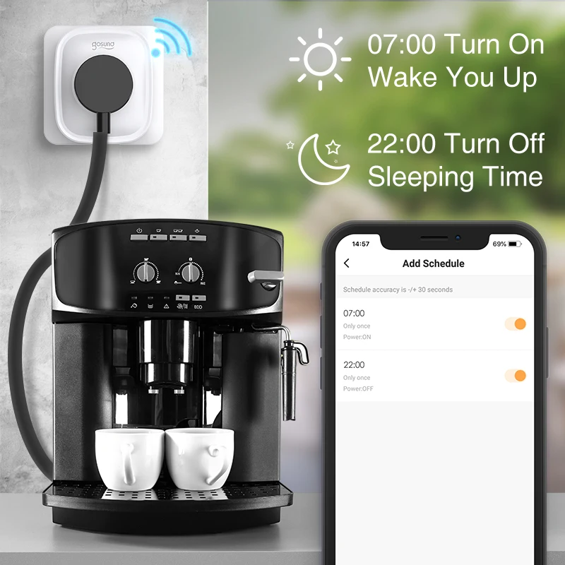 Gosund 16A Smart Plug Socket Tuya Smart Wifi Plug Socket Smart Life APP Remote Control With Alexa Google Home Assistance 2021New