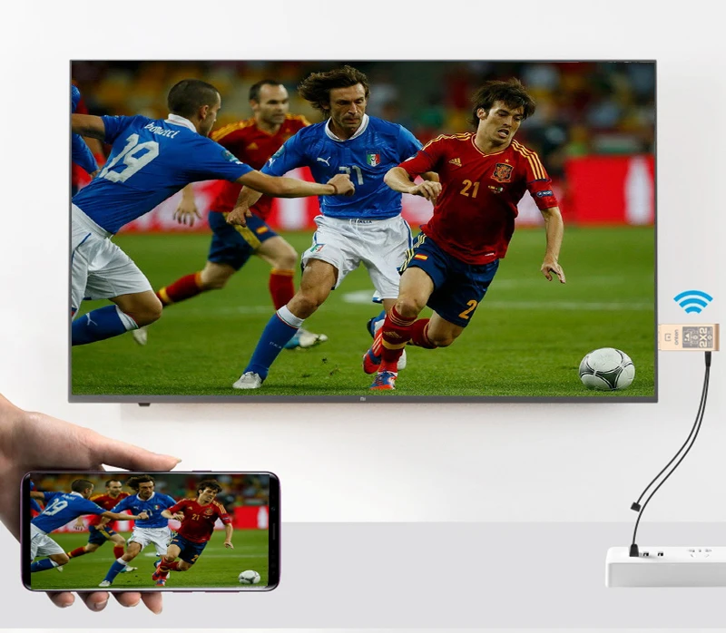 Беспроводной HDMI адаптер с двойным режимом телефона на HDTV дисплей WIFI видео ТВ ключ