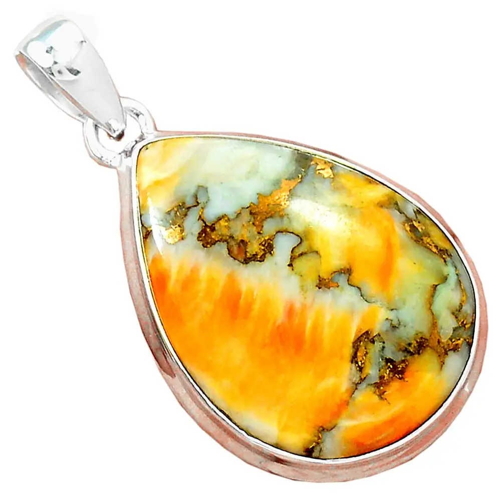 

Genuine SPINY OYSTER TOURQUOISE Pendant 925 Sterling Silver, 44.2 mm, AP6673