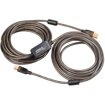 

Active USB 2.0 printer cable 15M with amplifier&ferrite cores USB 2.0 A male to B male