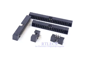 

100 Pcs 2.0 mm Box Header Male Pin IDC Connector 6 8 10 12 14 16 20 24 26 30 34 40 44 50 60 Pin 0.079" Pitch Through Holes PCB