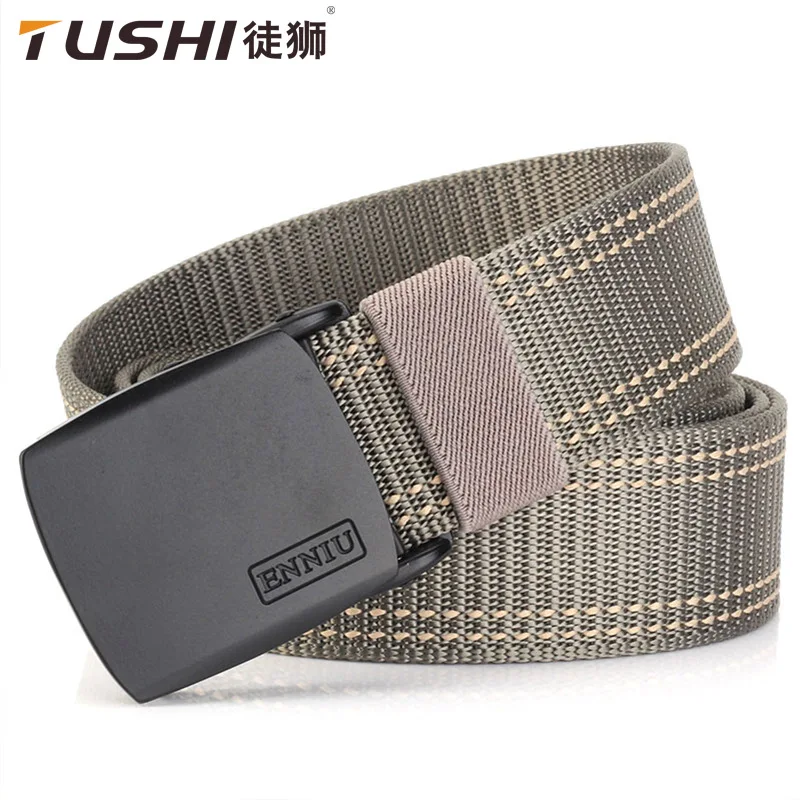 

men canvas multifunction tactics belt zinc alloy buckle outdoor waist strap