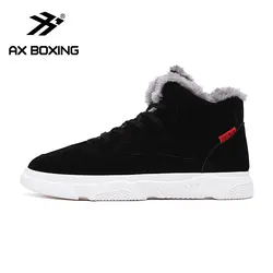 AX BOXING/Модная зимняя обувь; мужские армейские ботинки; уличные теплые зимние ботинки; ботильоны на плоской подошве; противоскользящая