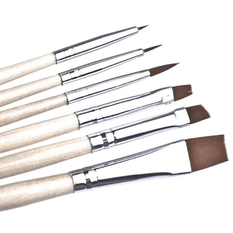 

1 Set Of 6 Pieces New High Quality Multi-purpose Human Face Cover Brush Makeup Tool Synthetic Hair Artist Oil Watercolor 704