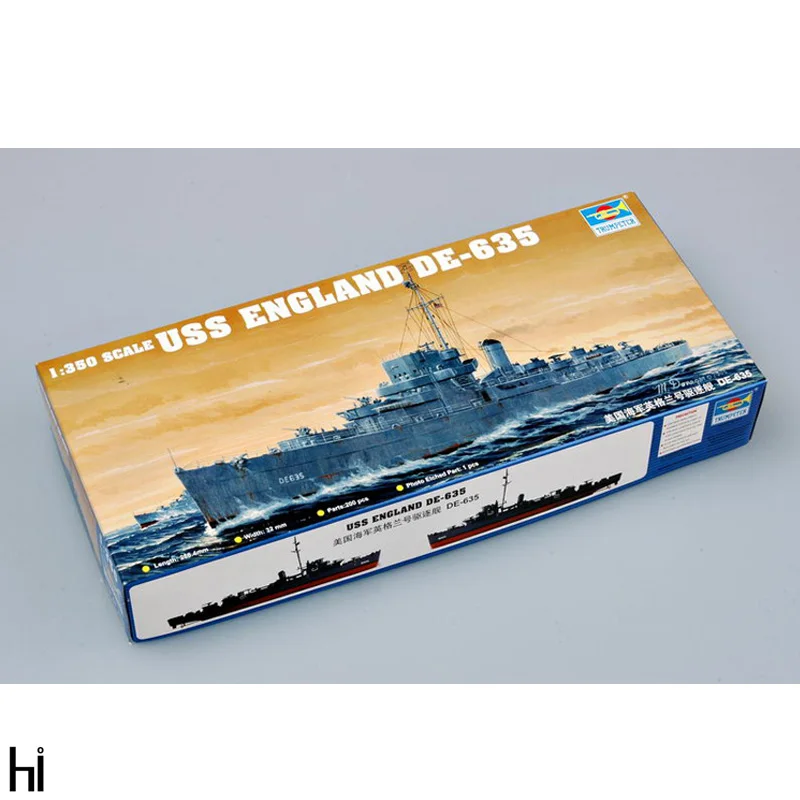 Trumpeter 1/350 05305 USS England DE-635 Destroyer Military Ship Assembly Plastic Toy Model Building Kit | Игрушки и хобби
