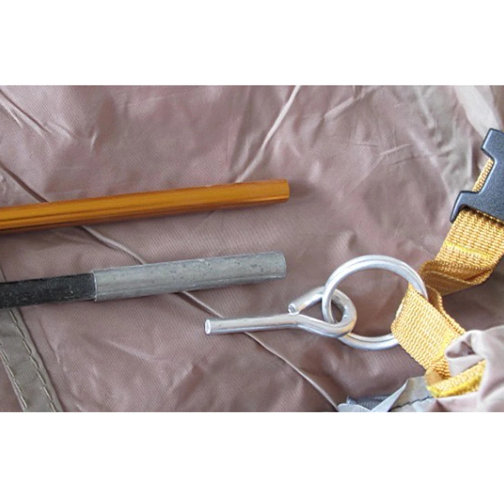 Premium Awning Tent Pole Rings With 2 Pins For Outdoor Camping Hiking Travel Tents Accessories