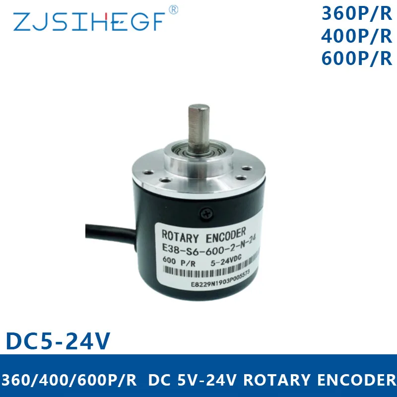 600P/R Photoelectric Incremental Rotary Encoder DC5-24V AB 2-Phases 6mm Shaft