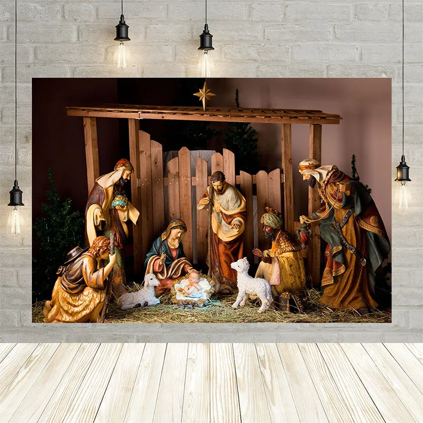 

Avezano Jewish Jesus Birth Scene Photography Background Christmas Nativity Party Sheep Portrait Backdrop Photo Studio Photocall