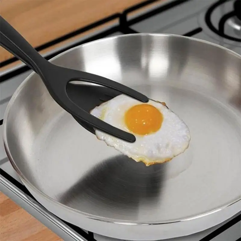 

2-in-1 Egg Toast Omelette Overturned Spatula Silicone Omelet Spatula Toast Fried Egg Clip Kitchen Tools Accessories Egg Tools