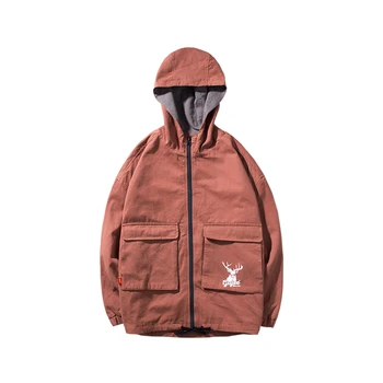 

Autumn new fashion men's pocket deer head printed decorative jacket SW--25