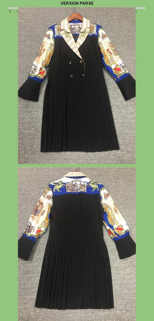 Дизайнерские платья для вечеринок с v-образным вырезом на пуговицах Vestidos Pretos Vestidos de Outono Para Fora Da Flor Elegante Vestido