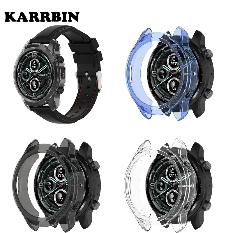 Мягкий защитный чехол KARRBIN из ТПУ для Ticwatch Pro3 резиновый рамка Резиновый рукав |
