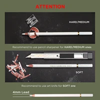SeamiArt 3Pcs White Soft/Medium/Hard Charcoal Pencil for Sketch Carbon Pen Sketch Art Tools Office School Supplies Pencils 2